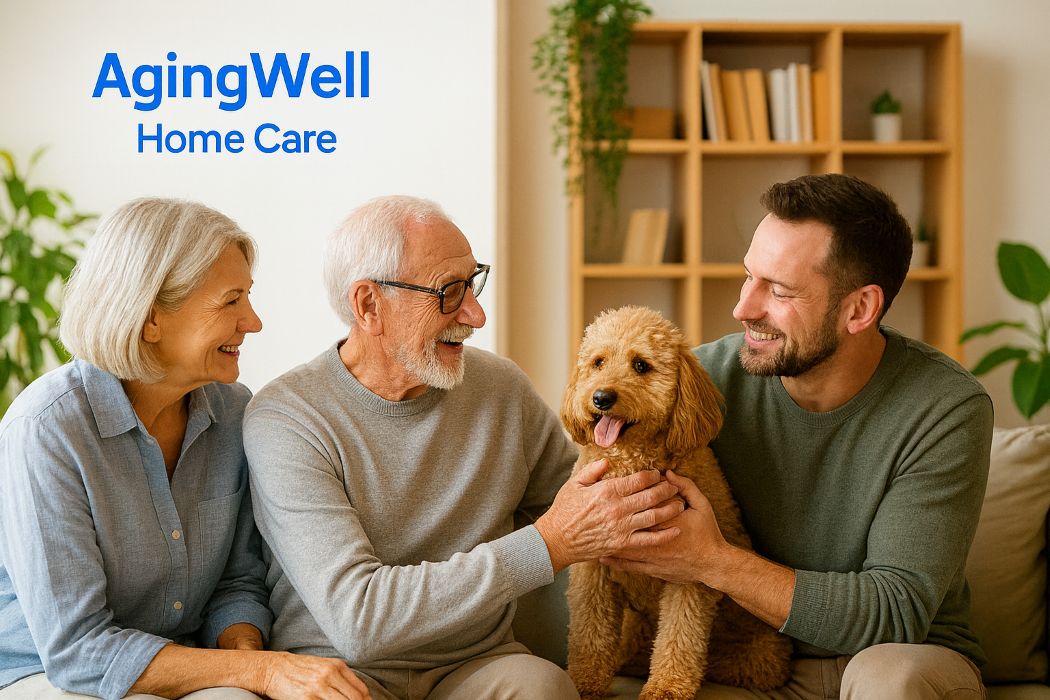 Caregiver providing supportive care at home